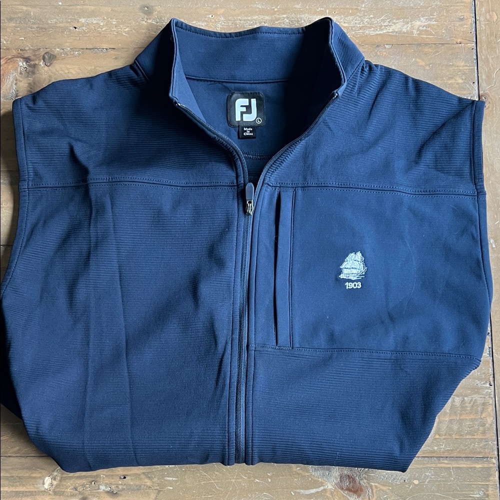 FootJoy Navy Blue Full-Zip Golf Vest